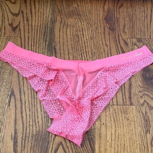Victoria's Secret Bright Pink Lace Lingerie Size XL